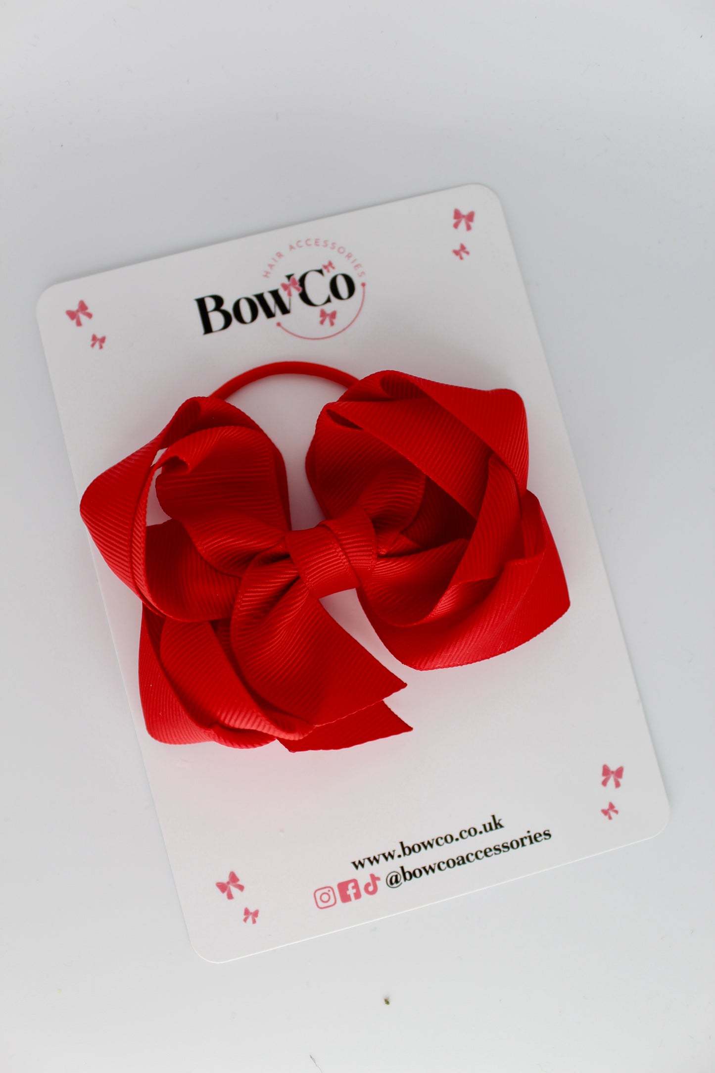 Double Loop Bow - Elastic - Red