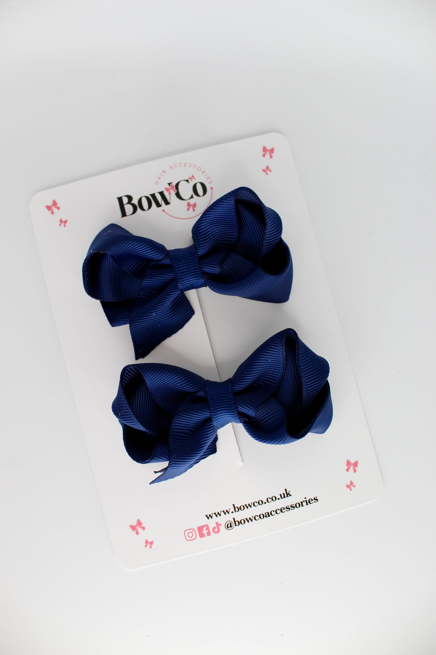 Loop Bow Set - Clip - Navy Blue