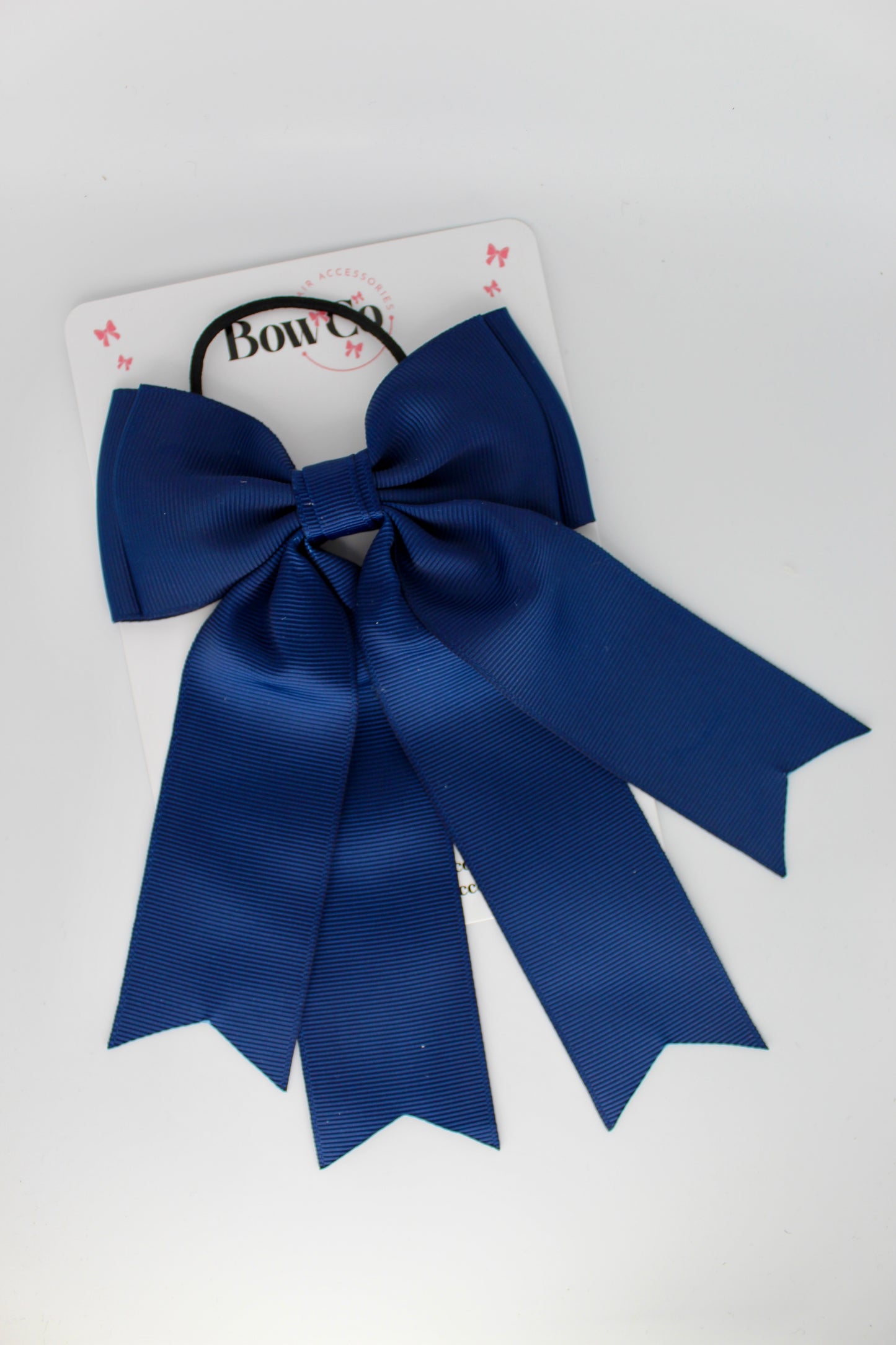 Classic Tail Bow - Elastic - Navy Blue