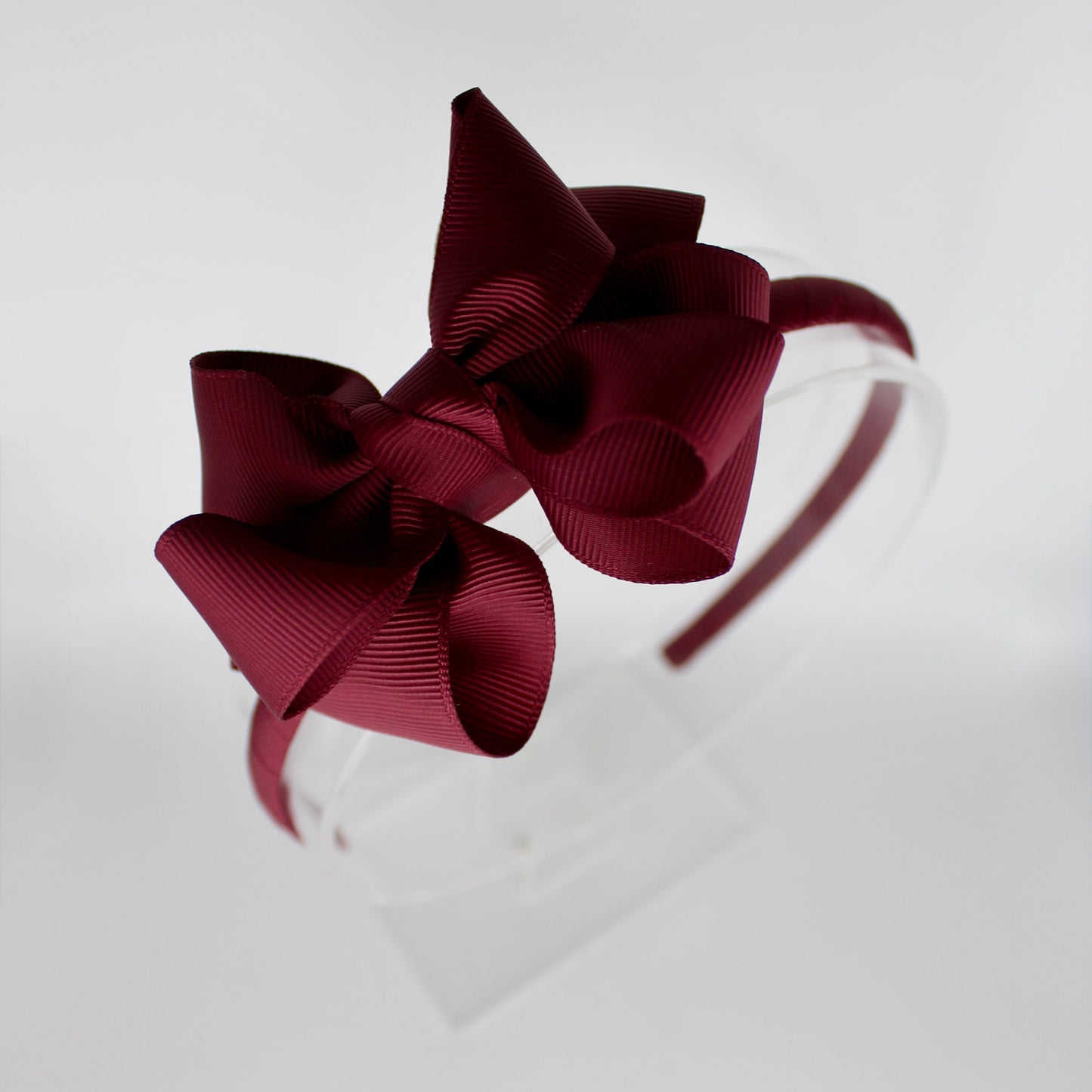 Double Loop School Headband - Burgundy