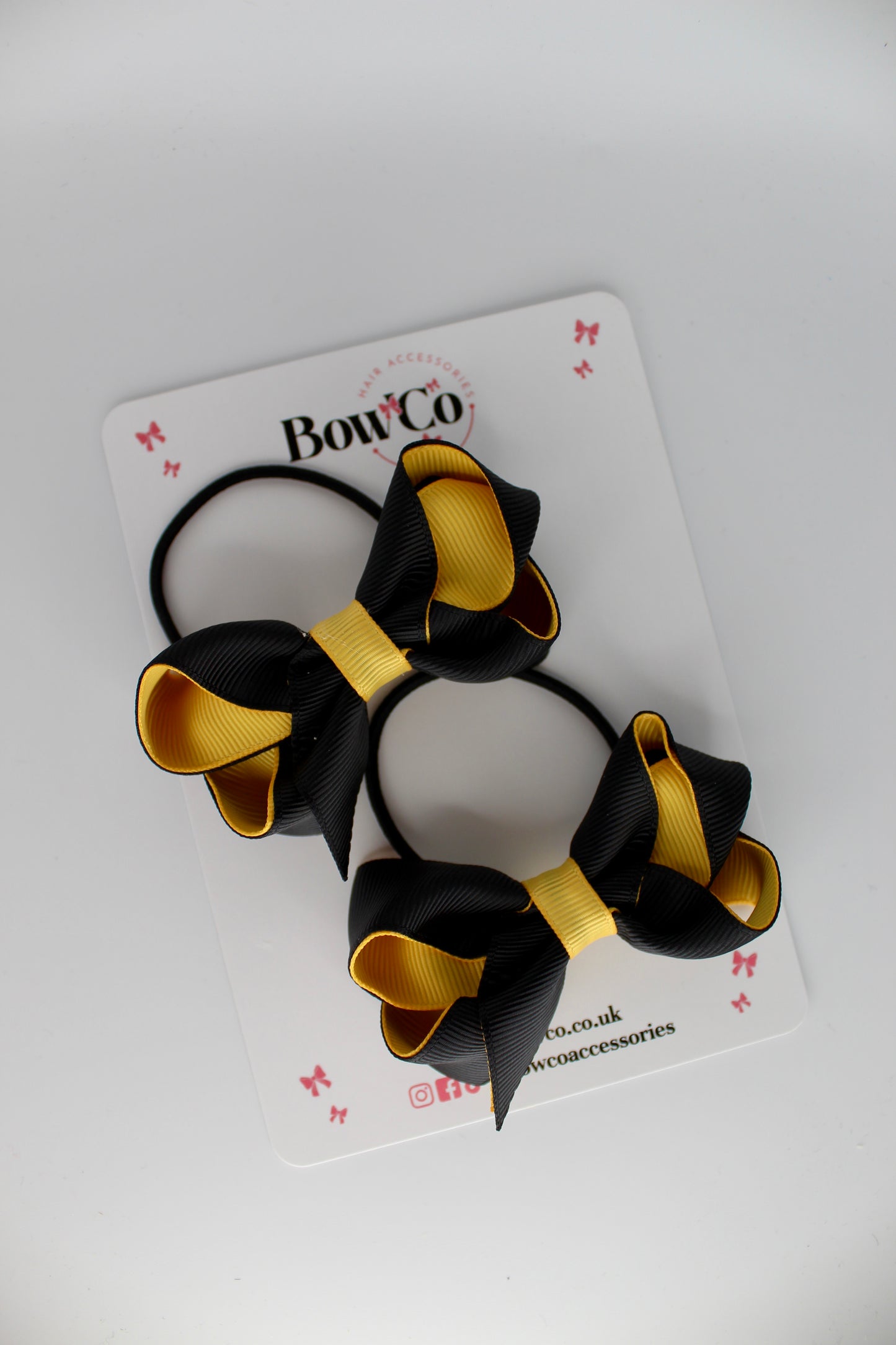 Loop Bow Set - Elastic - Black and Yellow Gold