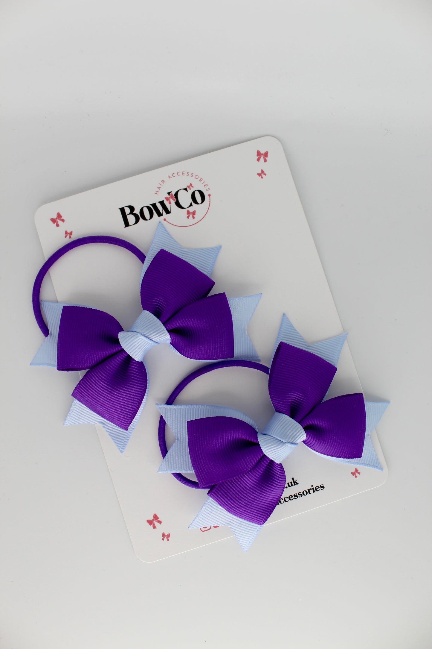 Knot Bow Set - Elastic - Purple and Bluebell