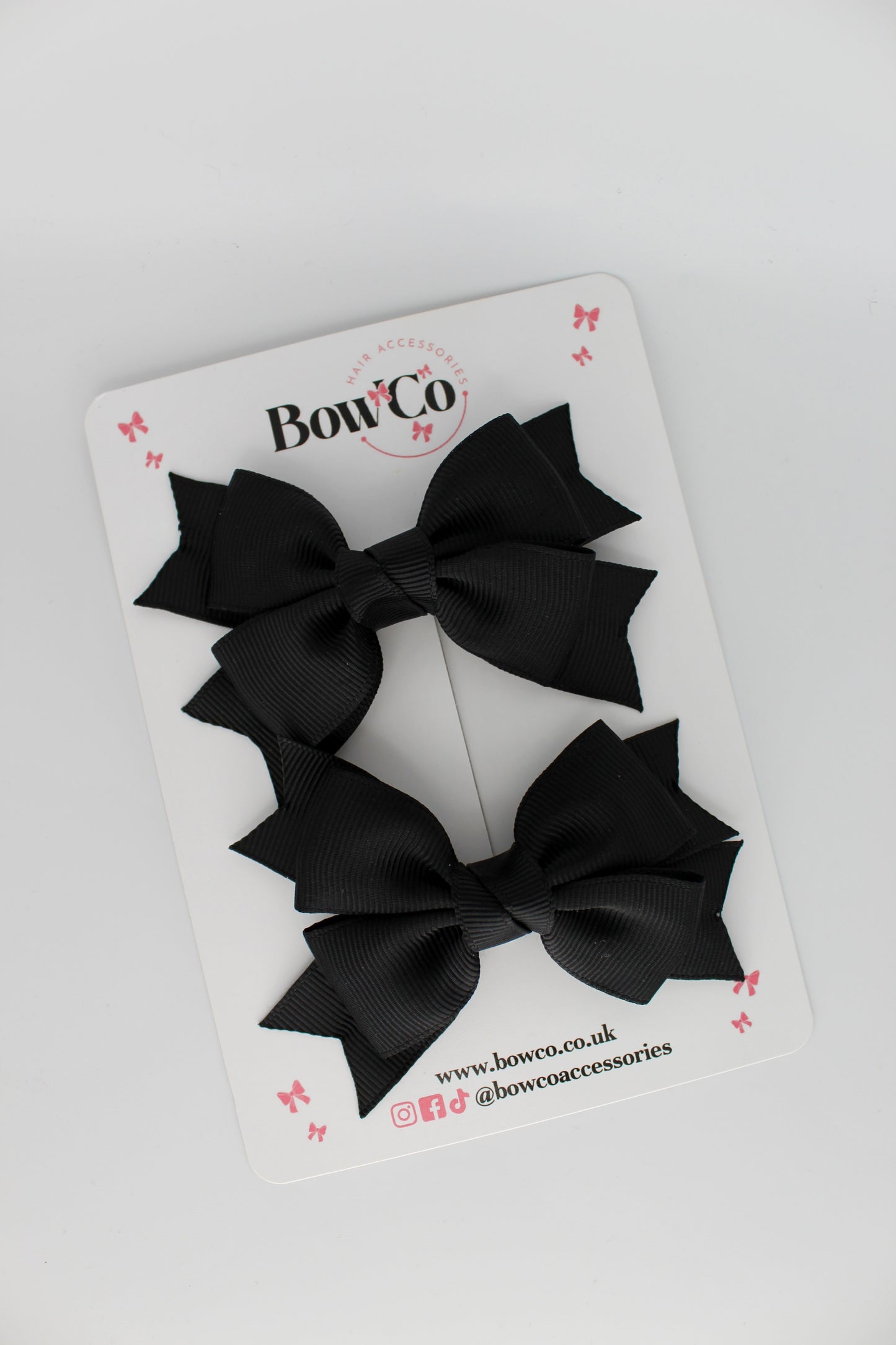 Knot Bow Set - Clip - Black