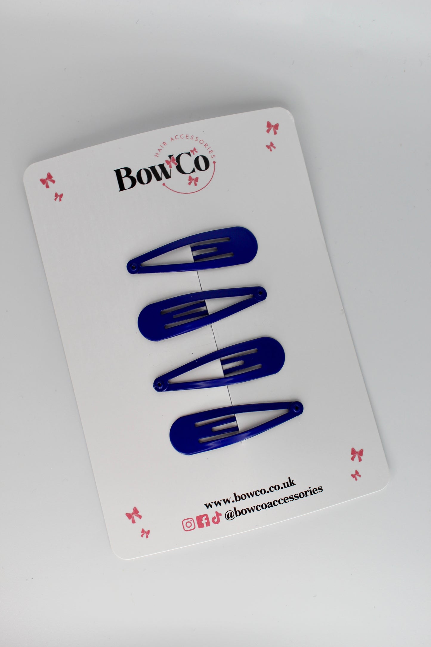 Navy Blue Snap Clips - Pack of 4