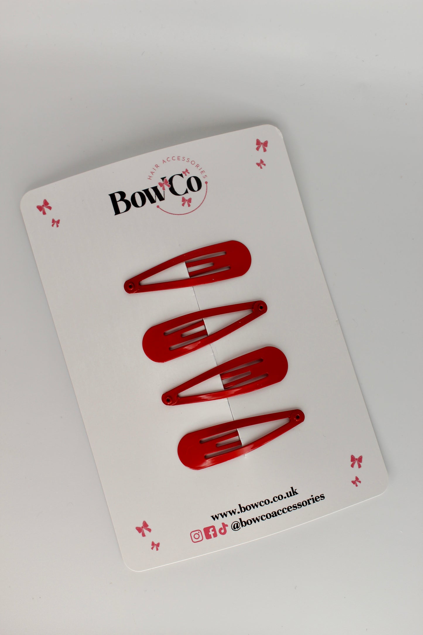 Red Snap Clips - Pack of 4