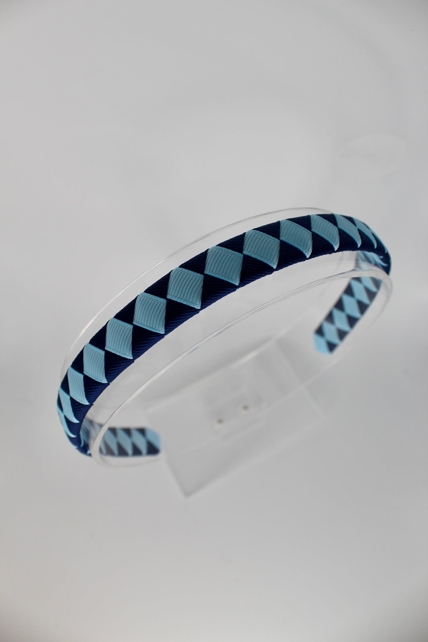 Pleated Navy and Blue Topaz Hair Band