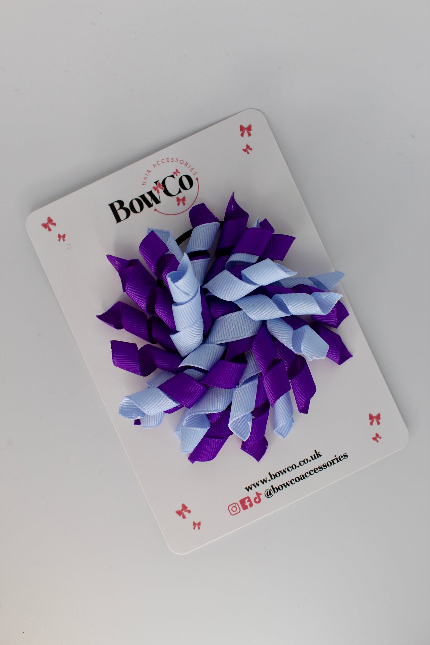 Purple and Bluebell - Corker Bow Elastic Band