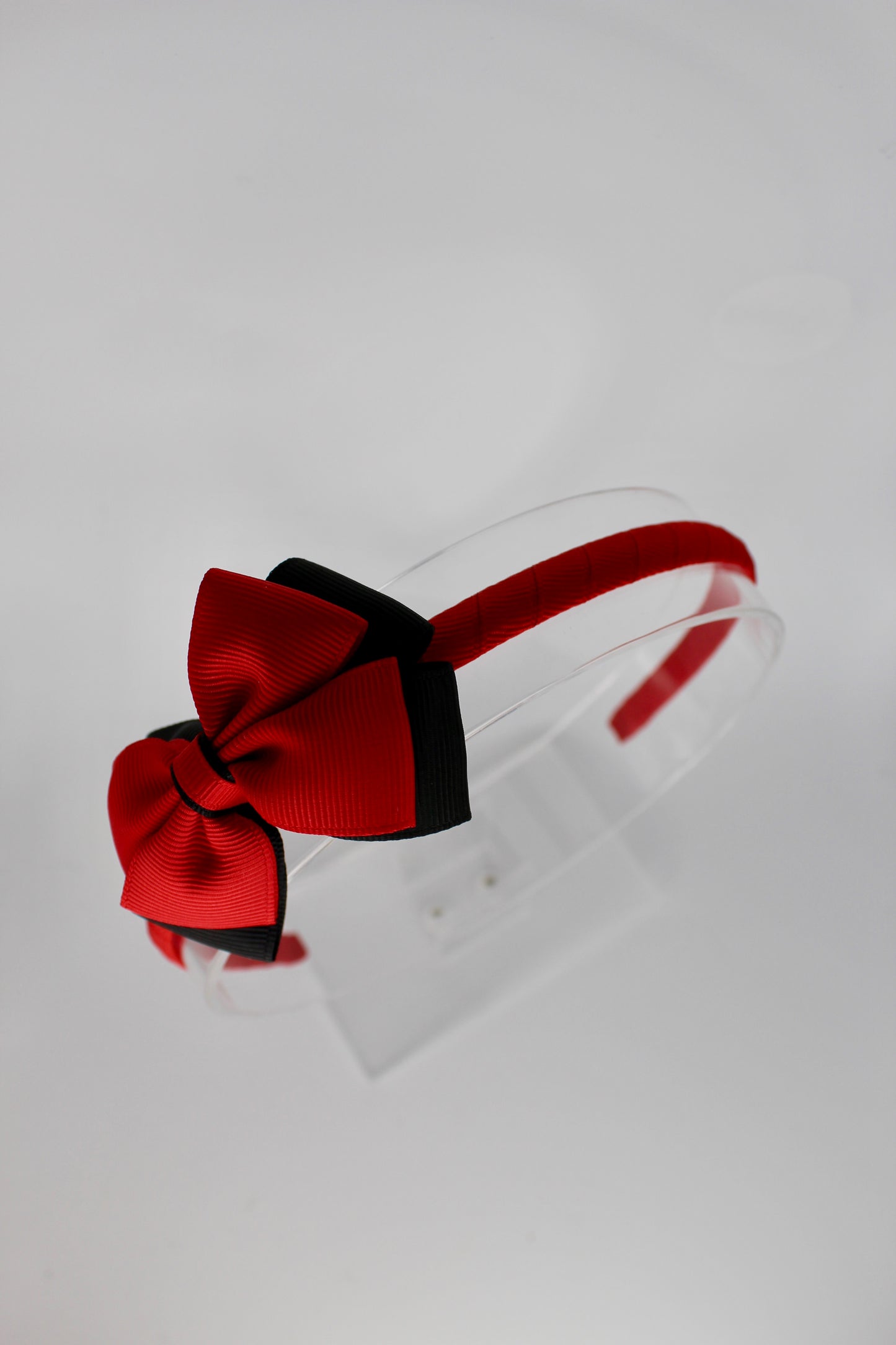 Bow Hair Band - Red and Black