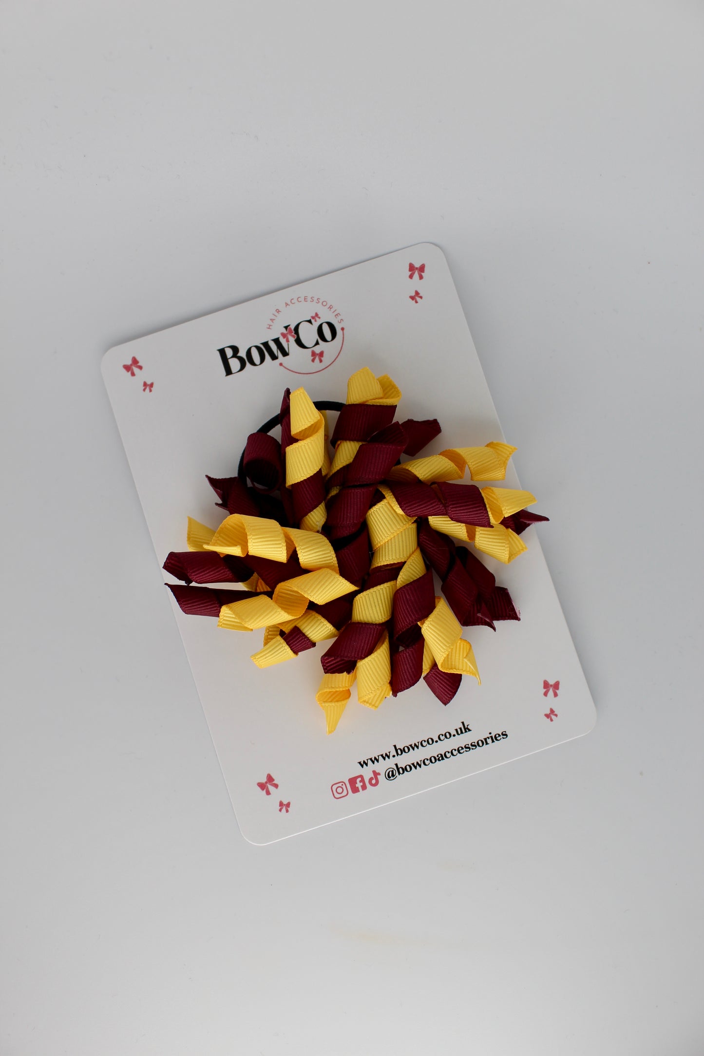 Corker Bow - Elastic - Burgundy and Yellow Gold