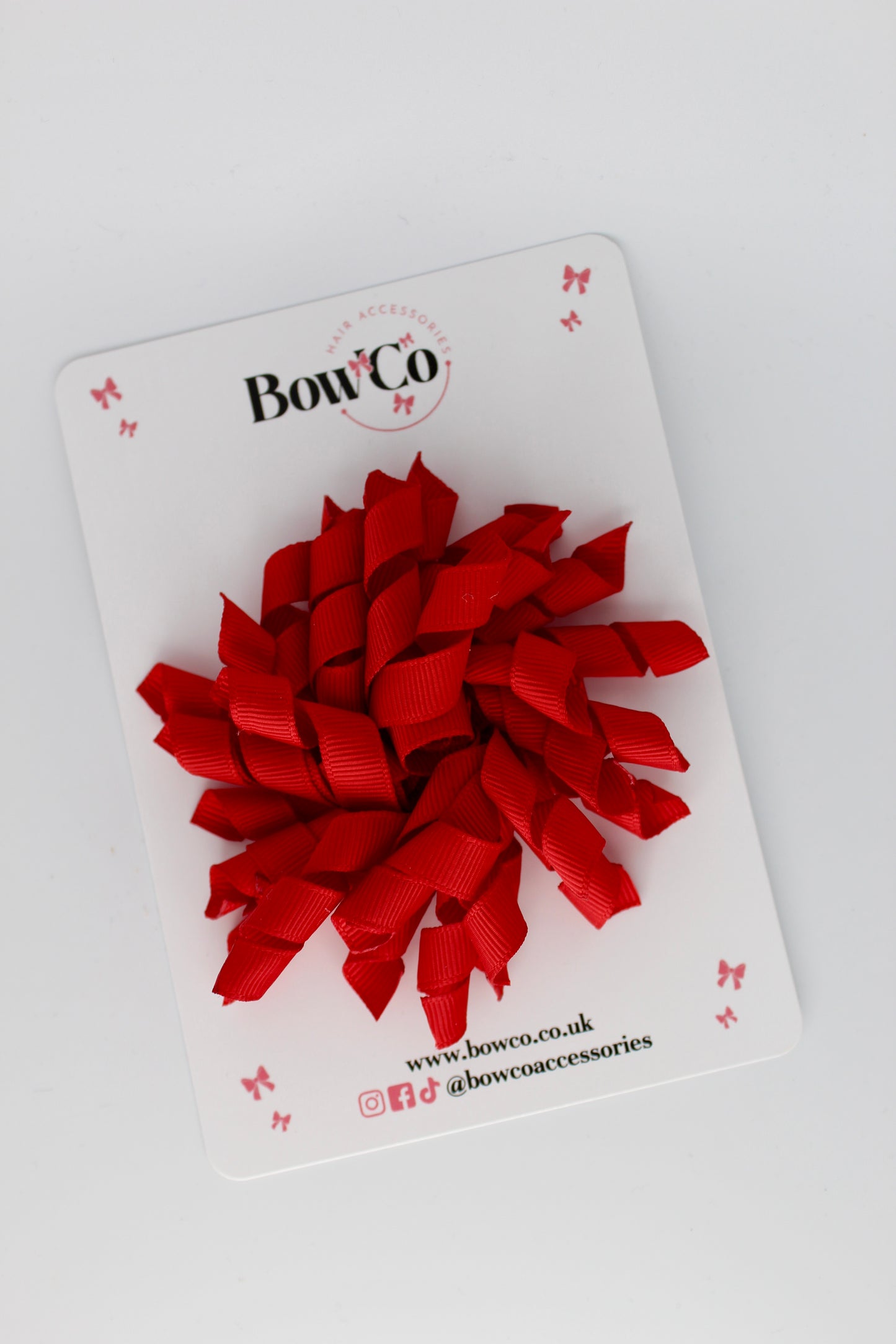 3.5 Inch Corker Bow Clip - Red