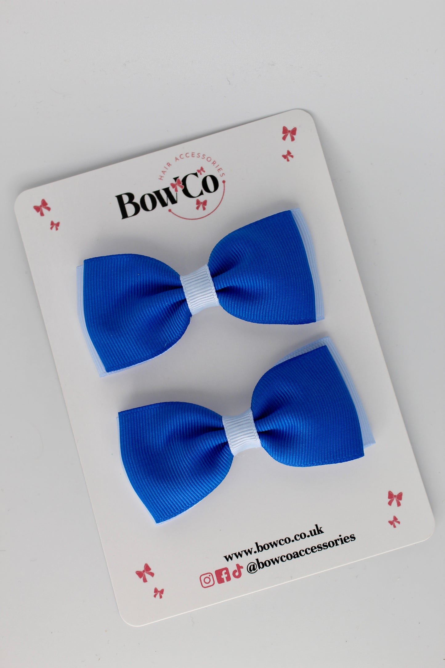 Royal Blue and Bluebell - Double Lapel Set - Clip