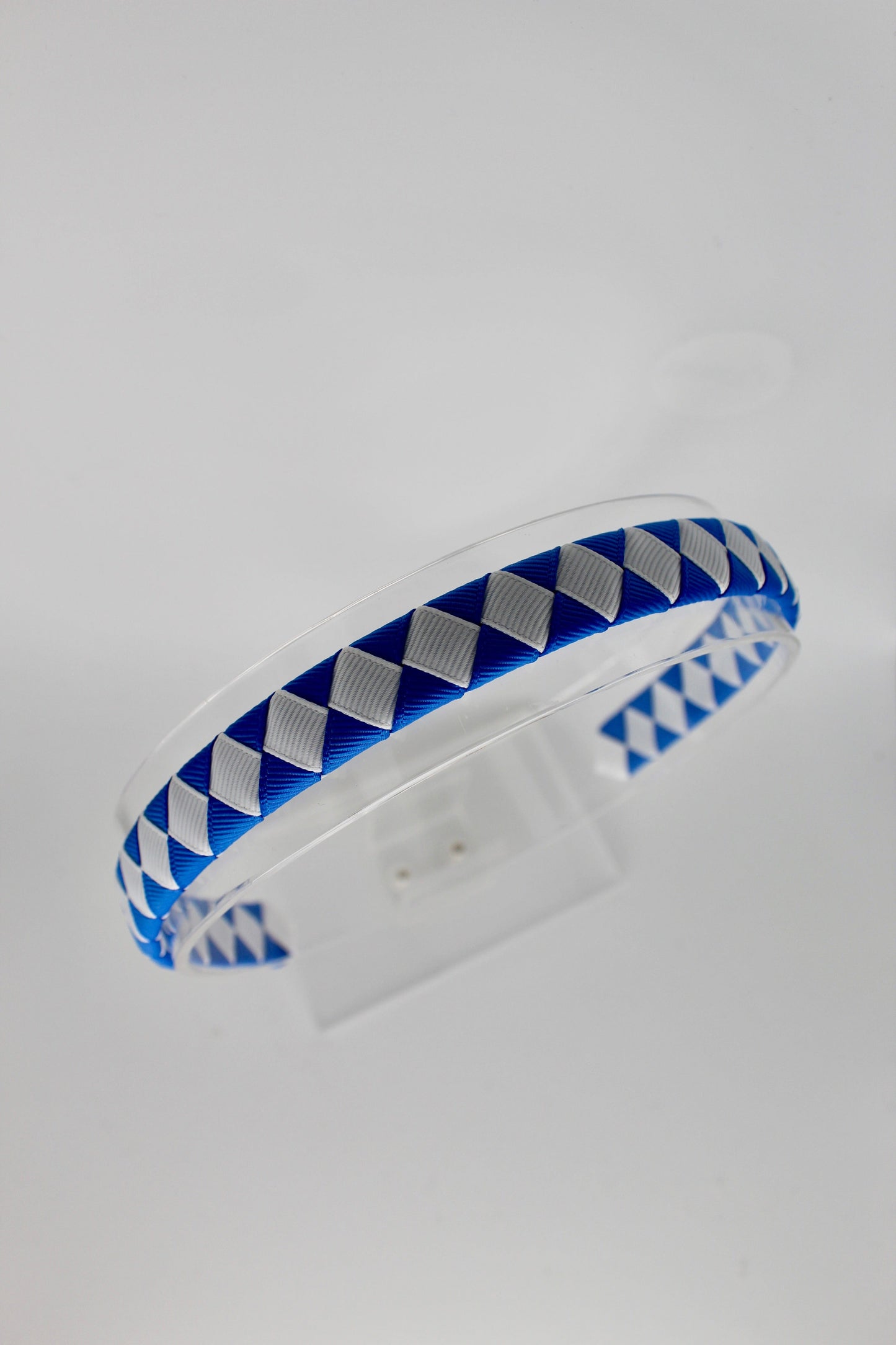 Pleated Royal Blue and Bluebell Hair Band