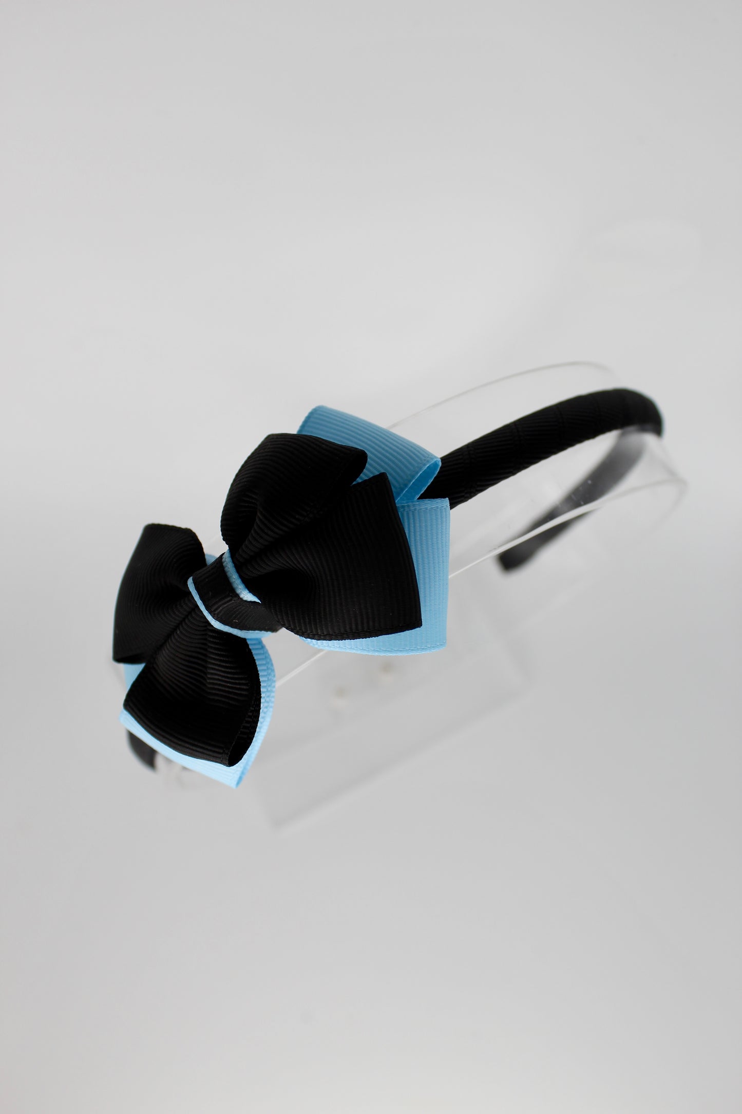 Bow Hair Band - Black and Blue Topaz