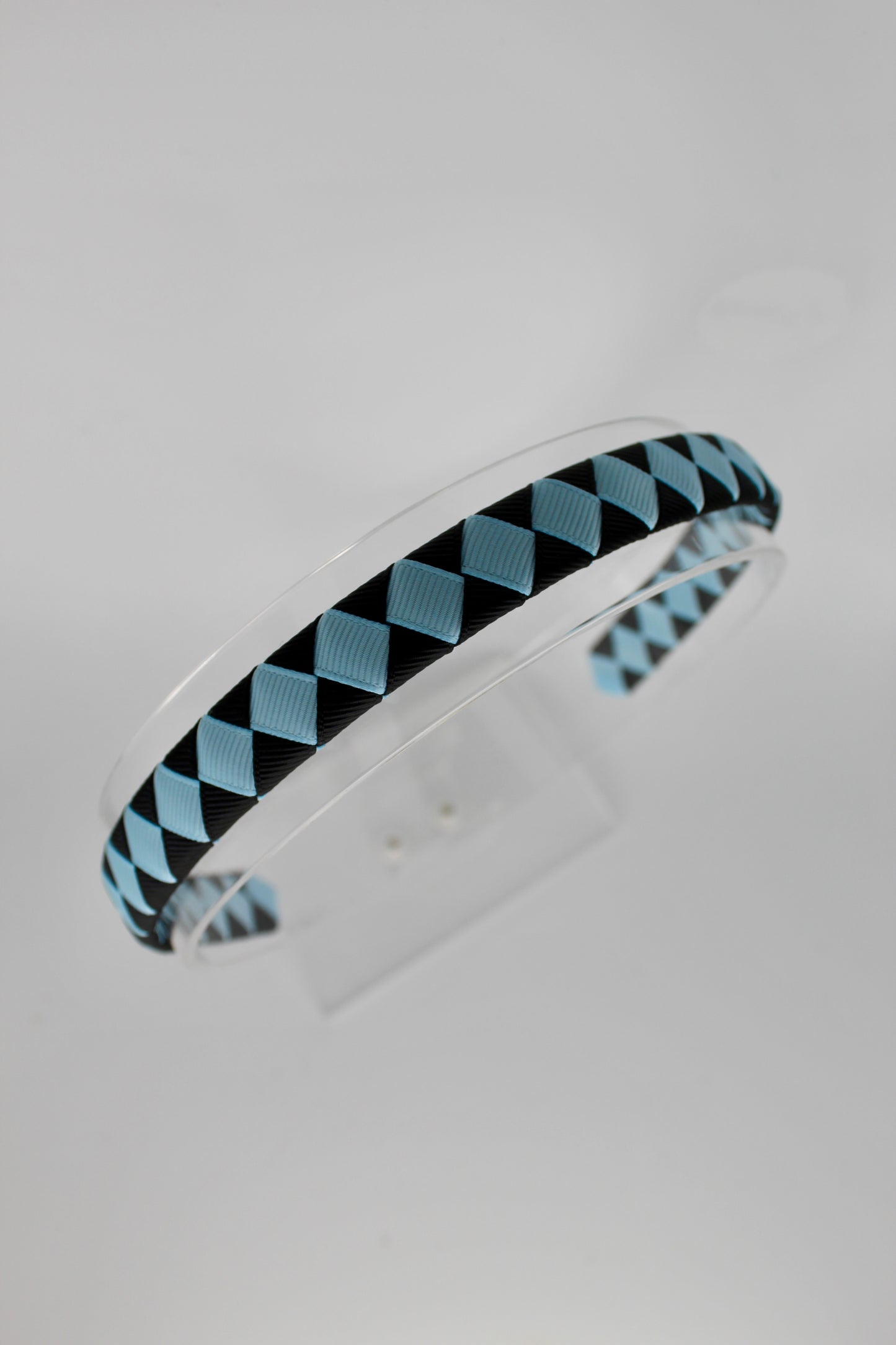 Pleated Black and Blue Topaz Hair Band