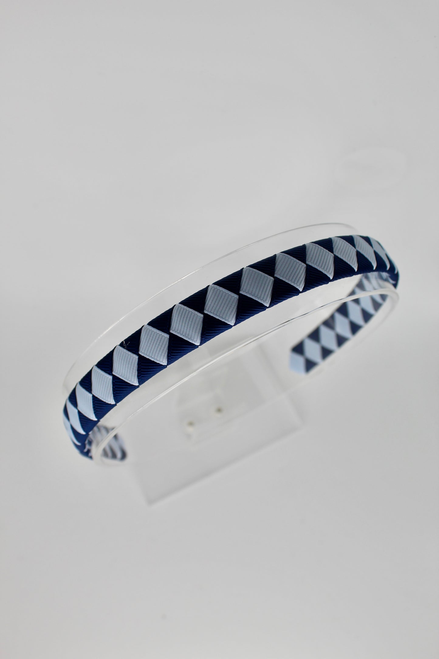 Pleated Navy and Bluebell Hair Band