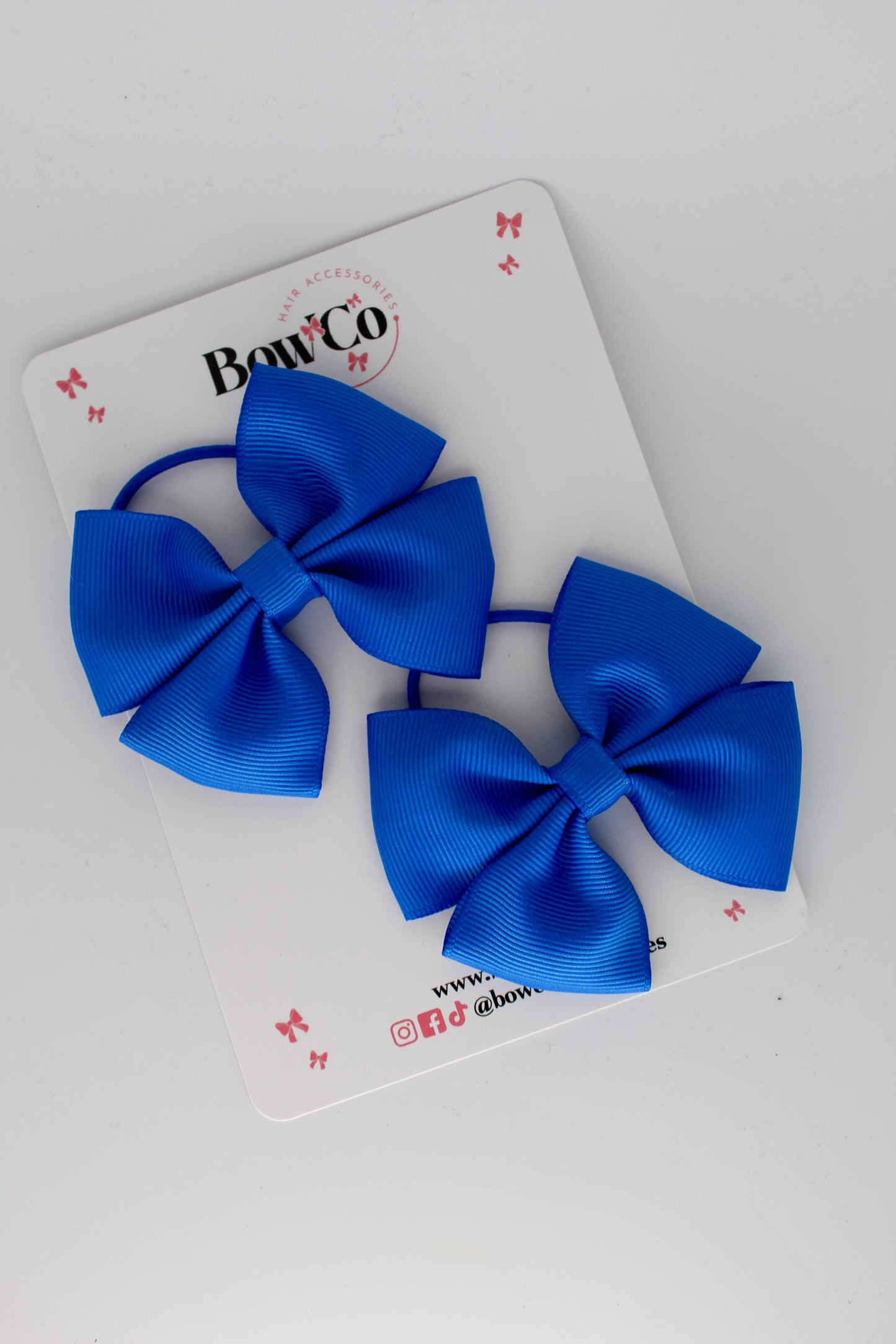 Royal Blue - Twist Bow Set - Elastic