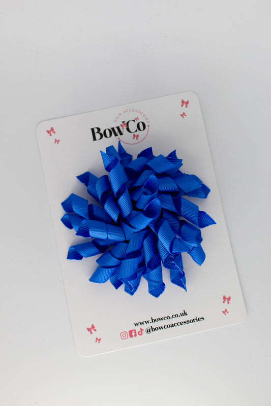 3.5 Inch Corker Bow Clip - 2 Pack - Royal Blue