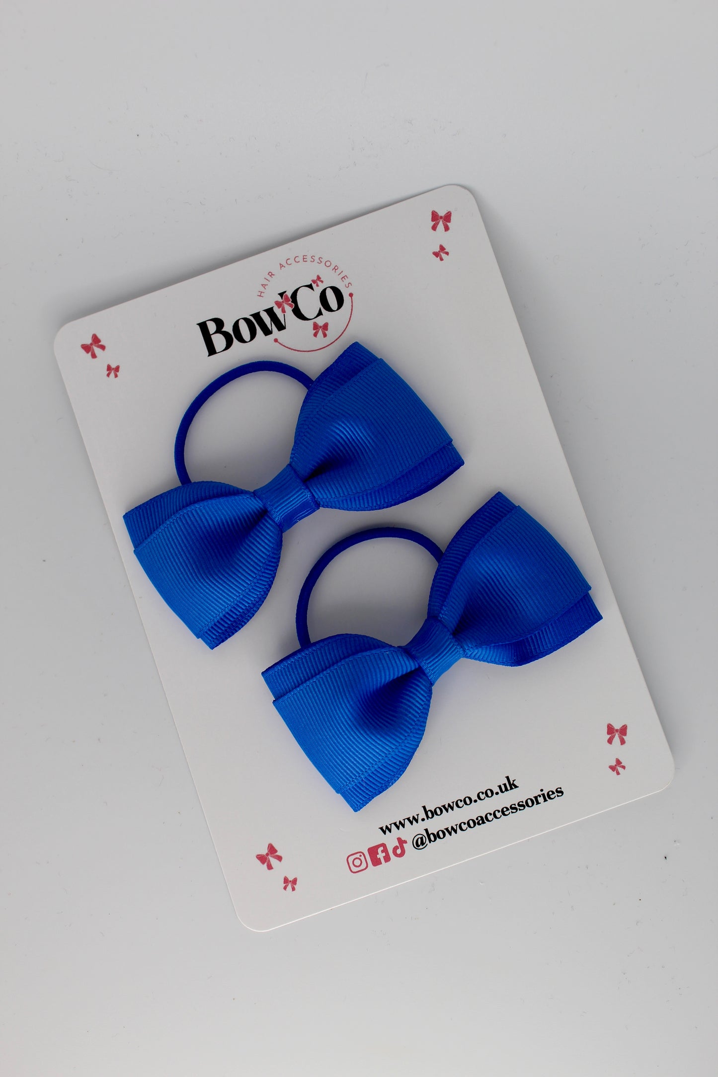 Royal Blue - Tuxedo Bow Set - Elastic
