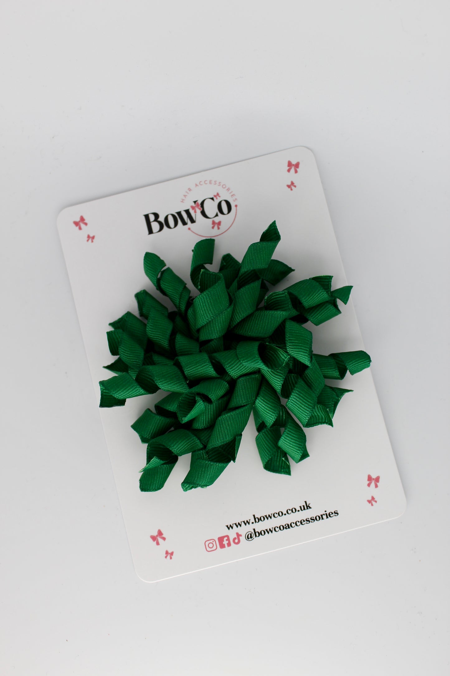 3.5 Inch Corker Bow Clip - Forest Green