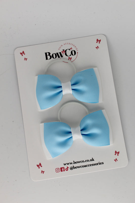 3 Inches Double Lapel Bow - Pastel Blue