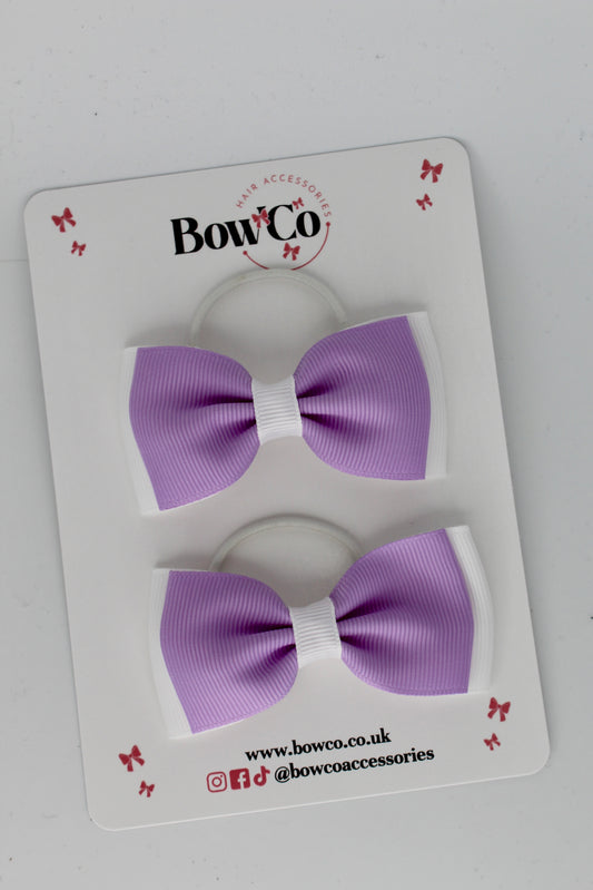 3 Inches Double Lapel Bow -Lilac