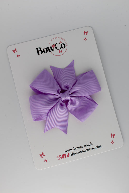 3.5 inch Pinwheel Bow - Lilac - Clip