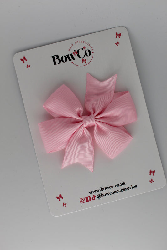 3.5 inch Pinwheel Bow - Pearl Pink - Clip