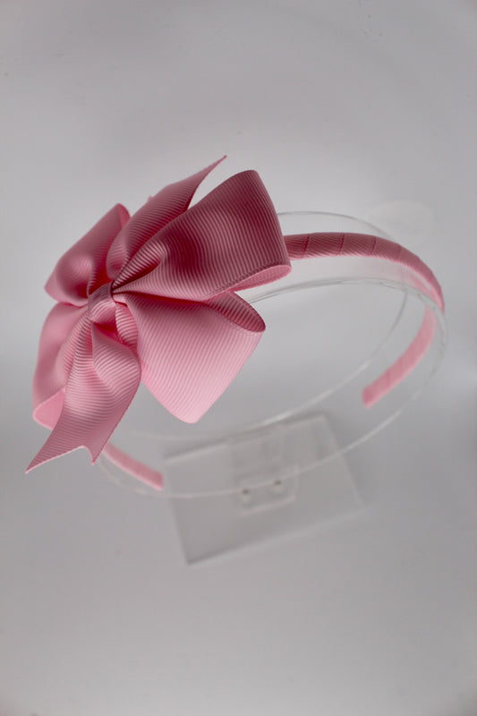 Pinwheel Bow Hairband - Pink