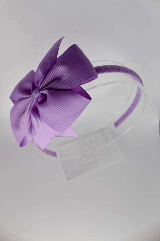 Pinwheel Bow Hairband - Lilac