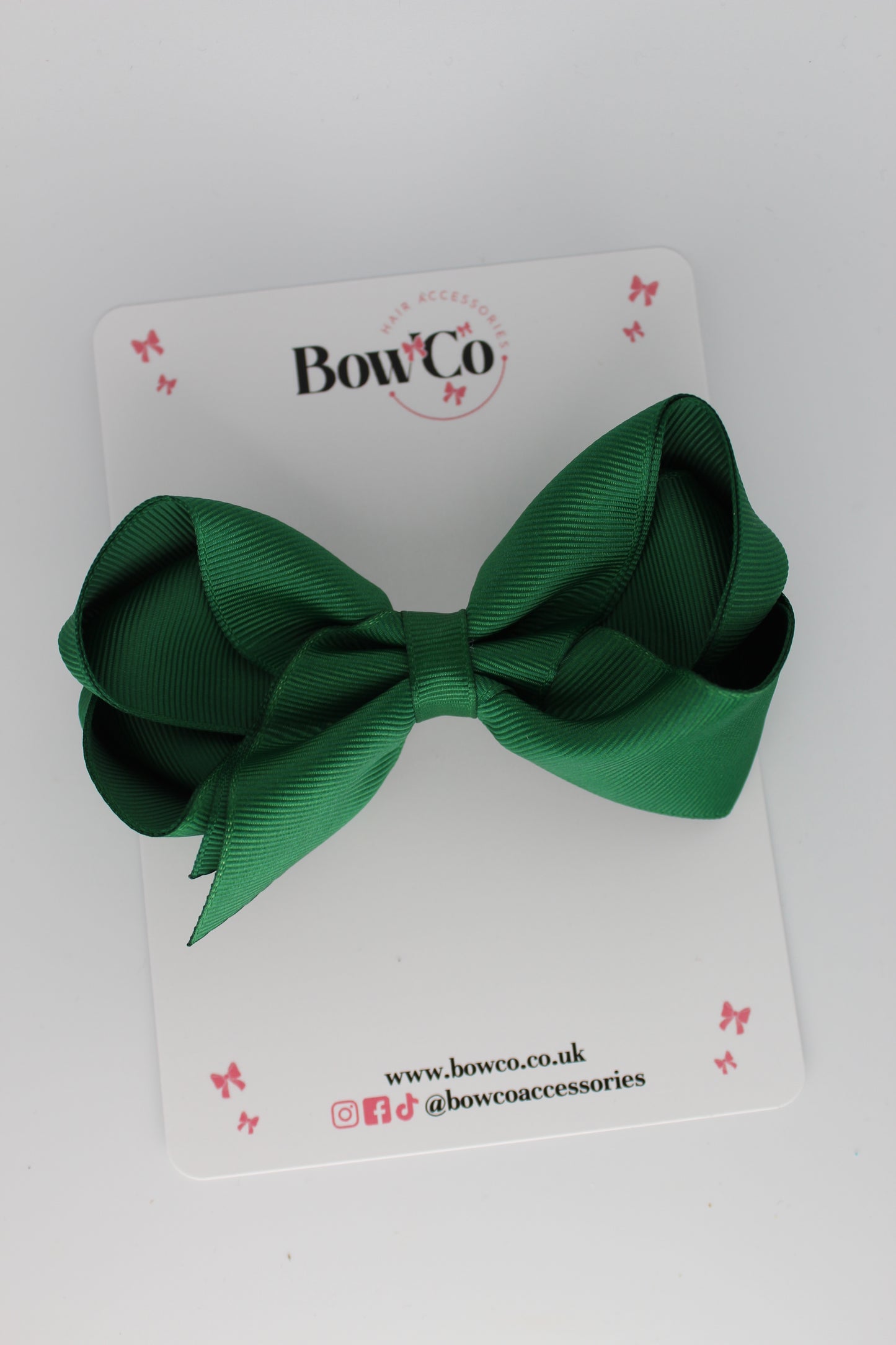 Loop Bow - Clip - Forest Green