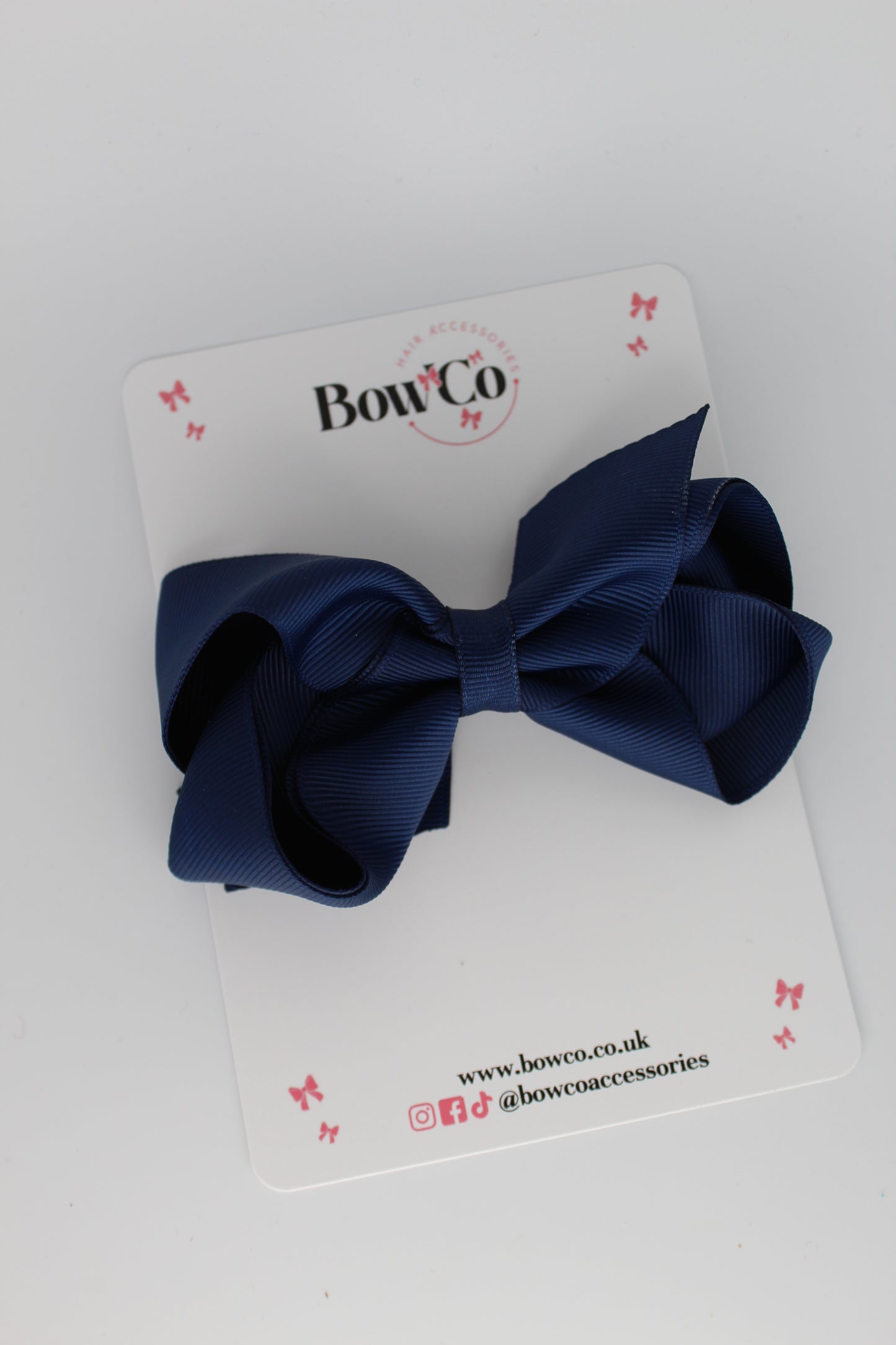 Loop Bow - Clip - Navy Blue