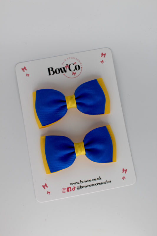 Royal Blue and Yellow Gold Double Lapel M/L