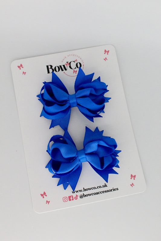 Royal Blue Loopy Stacked Bow Set - 2 Pack