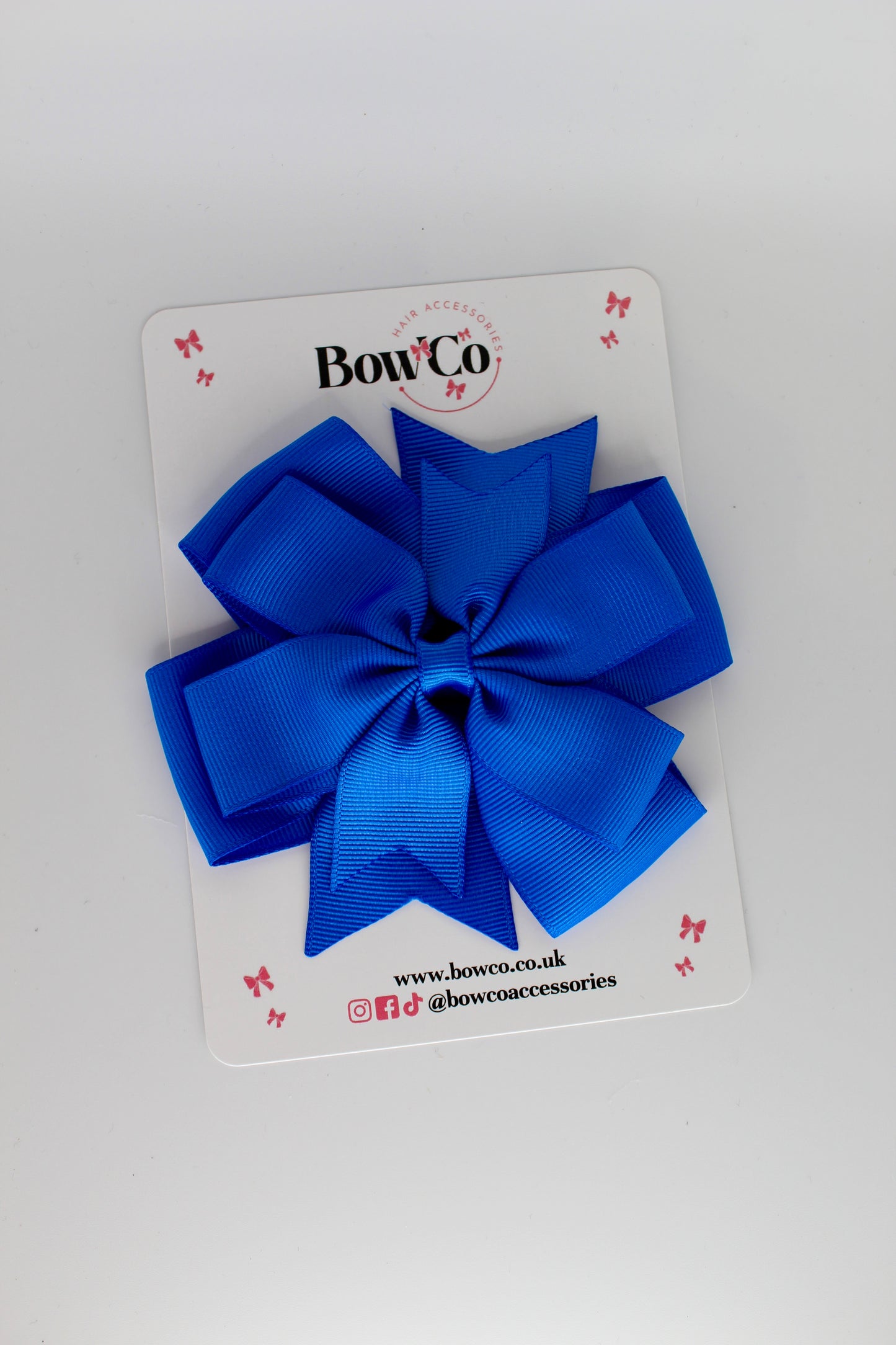 Pinwheel Bow Clip - Royal Blue