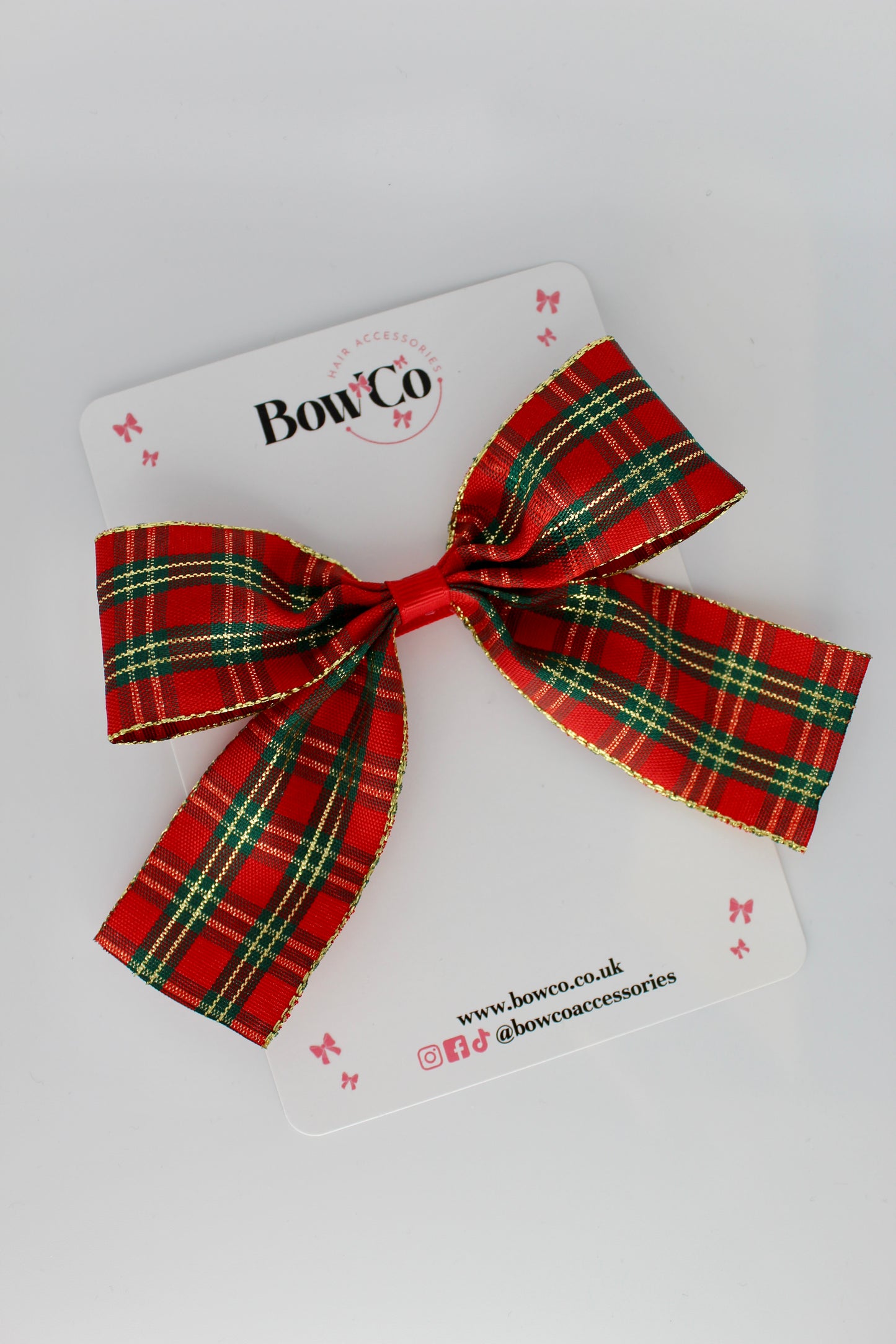 Tartan with Gold Edging - 5 Inch Bow