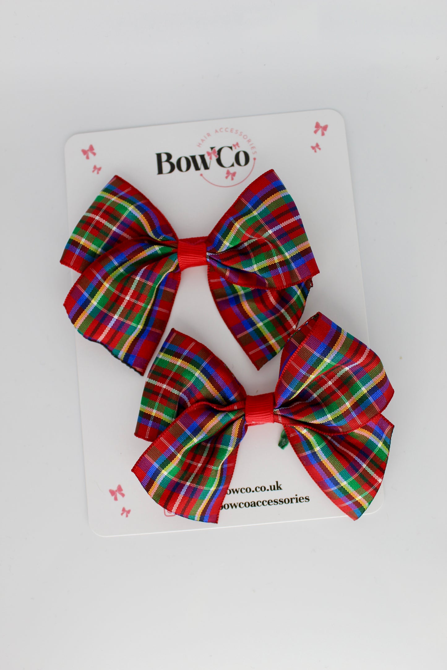 Classic Tartan Tail Bows Set