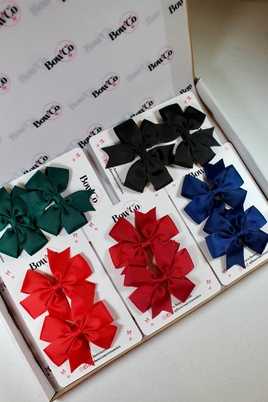 Autumn/Winter Pinwheel Bow Set - 10 Bows