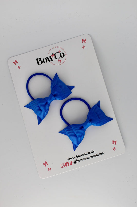 2.5 Inch Butterfly Bow - Elastic - 2 Pack - Royal Blue