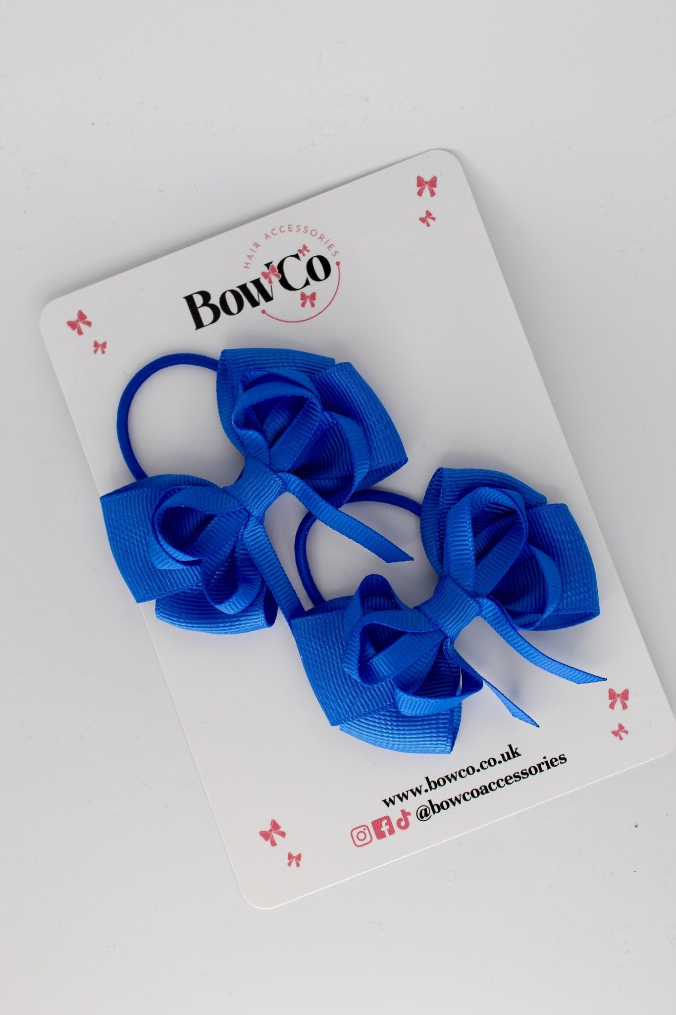 Royal Blue - Double Bow Set - Elastic