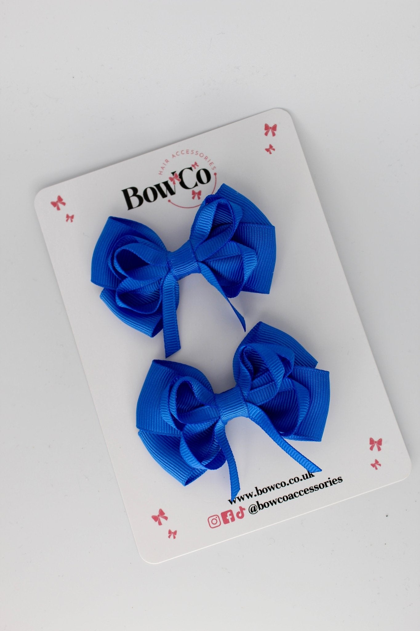 Royal Blue - Double Bow Set - Clip