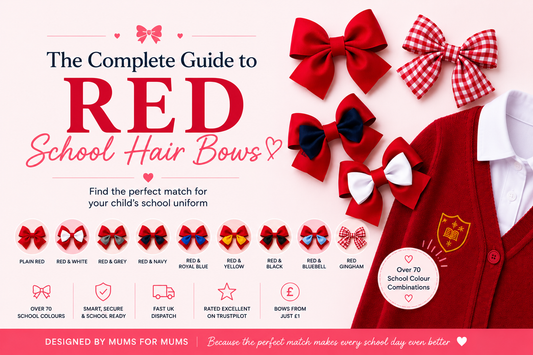 Red School Hair Bows & Hair Accessories | BowCo Colour Guide