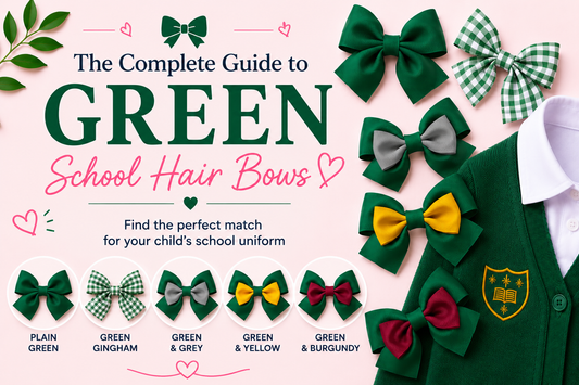 Green School Hair Bows & Hair Accessories | BowCo Colour Guide