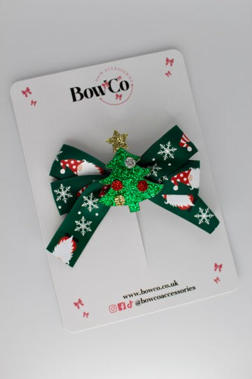 Christmas Tree Novelty Bow Green