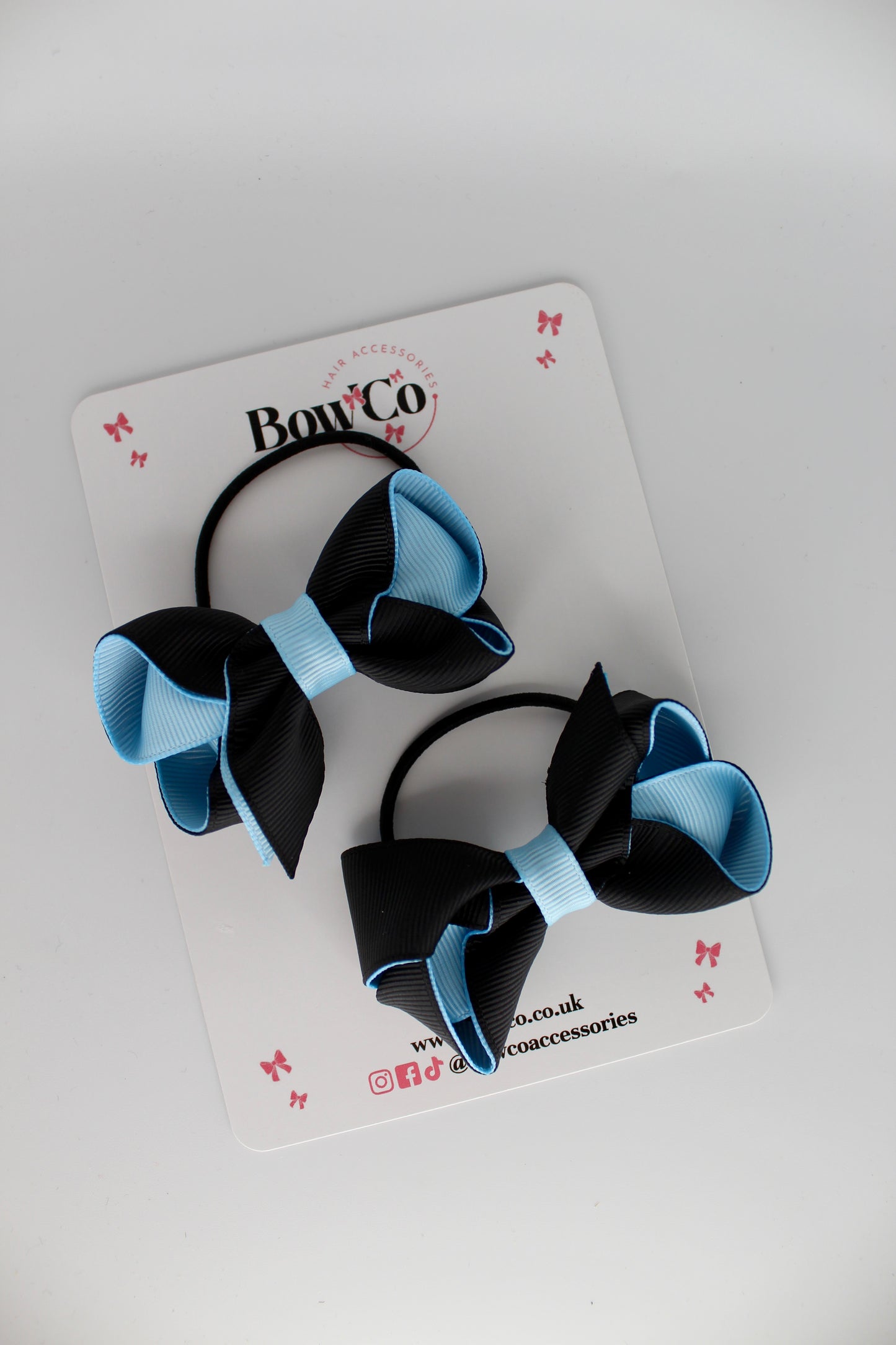 Loop Bow Set - Elastic - Black and Blue Topaz