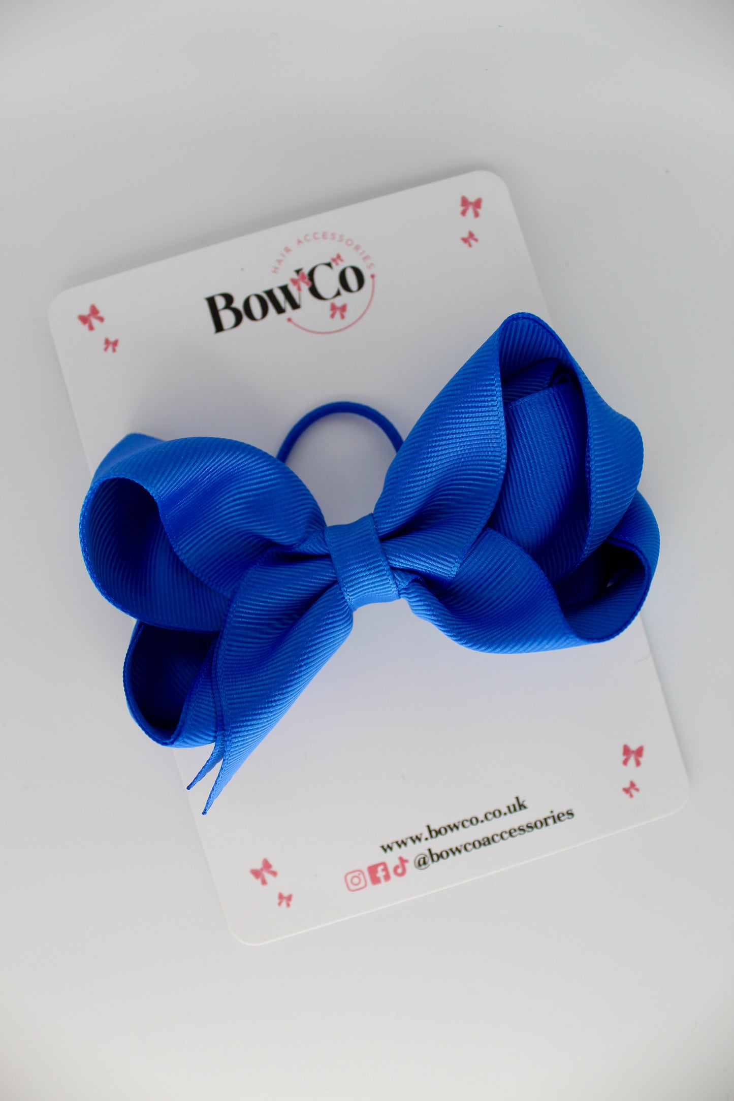 4 Inch Loop Bow - Elastic - Royal Blue