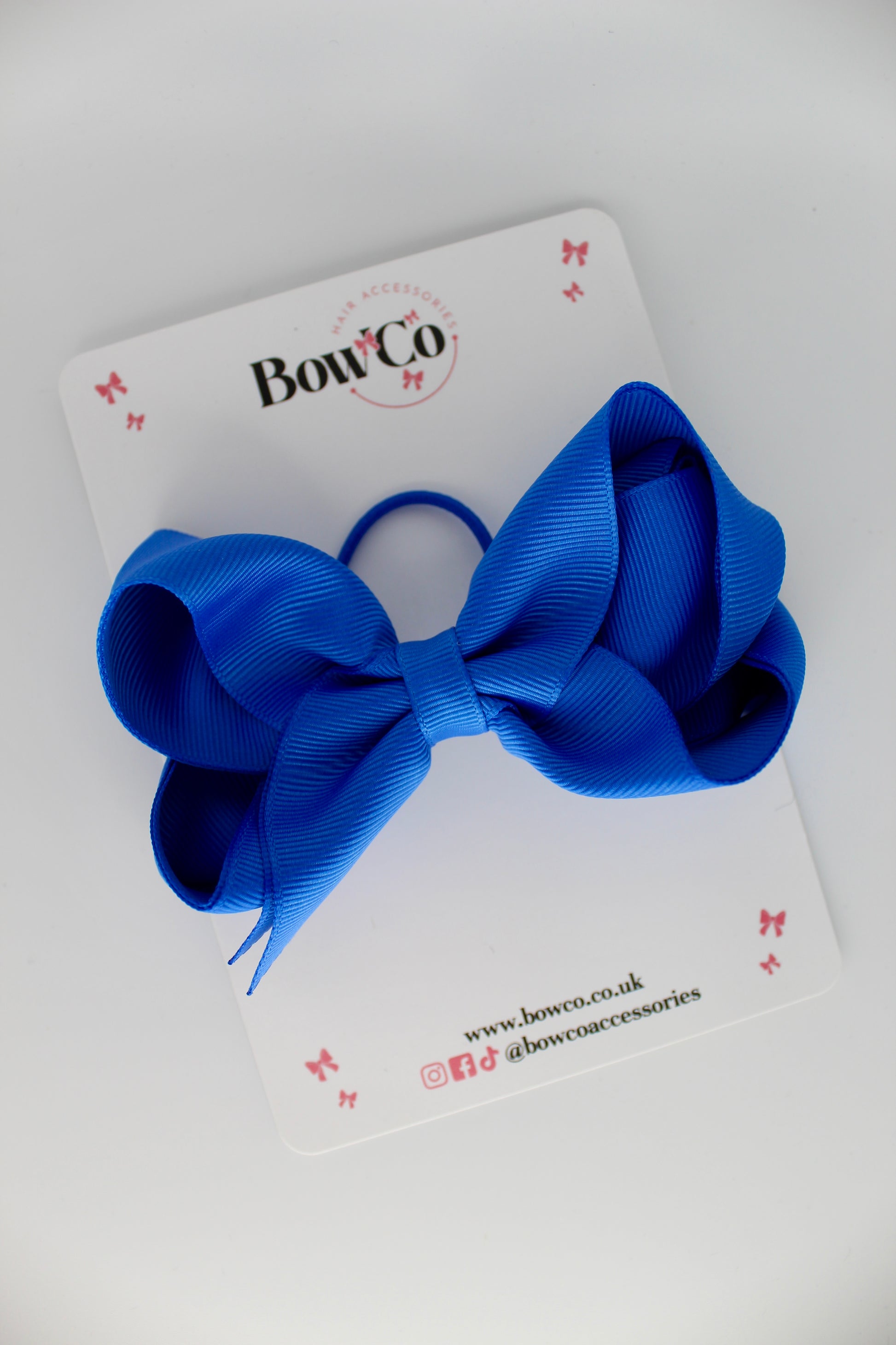 4 Inch Loop Bow - Elastic - Royal Blue