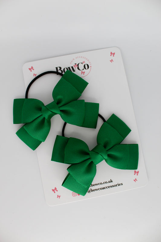 Layer Bow Set - Elastic - Forest Green