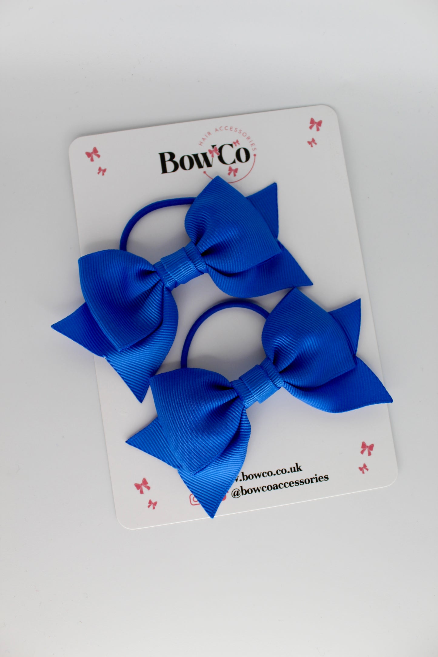 Double Knot Bow Tail Set - Elastic - Royal Blue