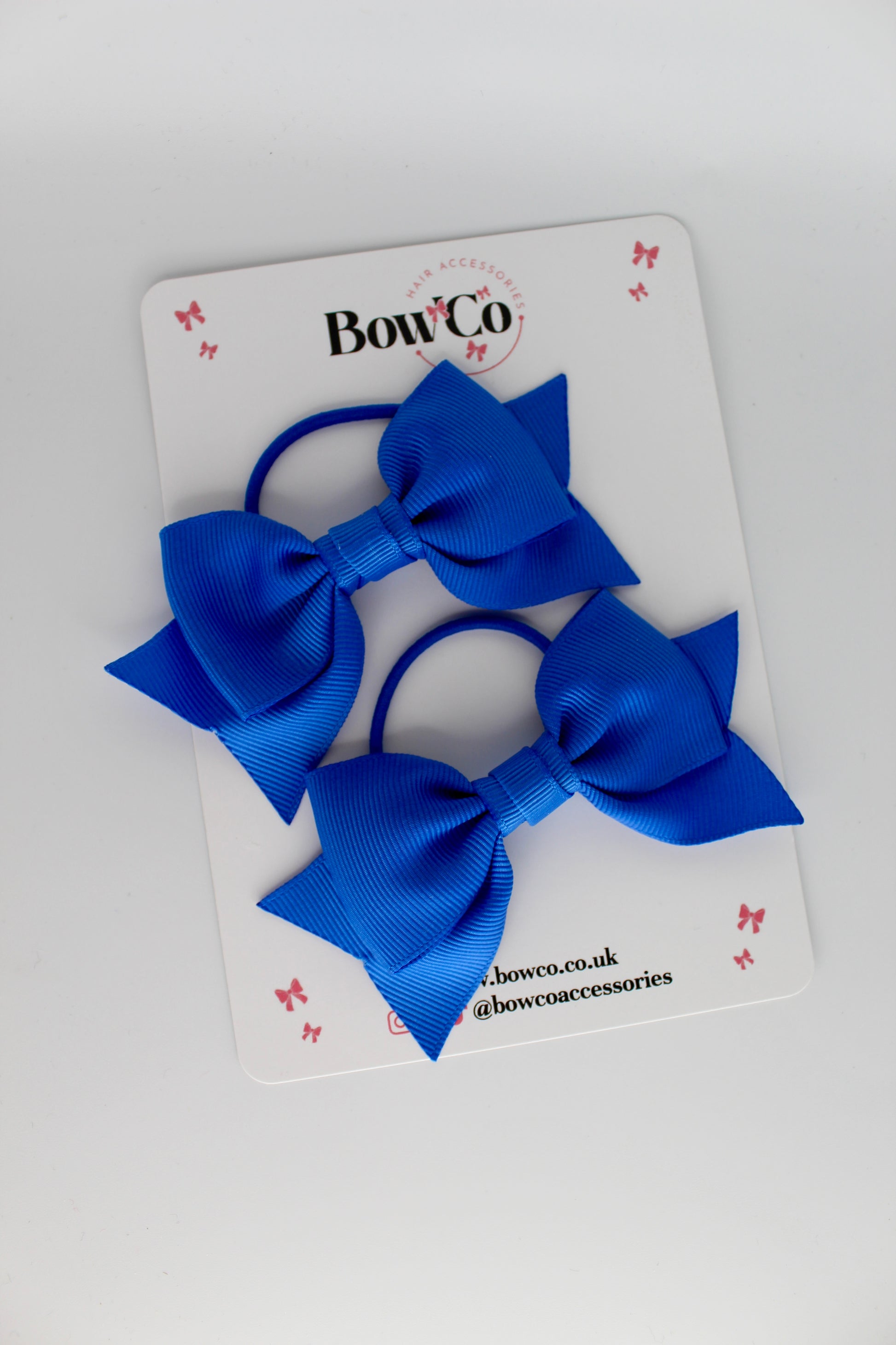 Double Knot Bow Tail Set - Elastic - Royal Blue
