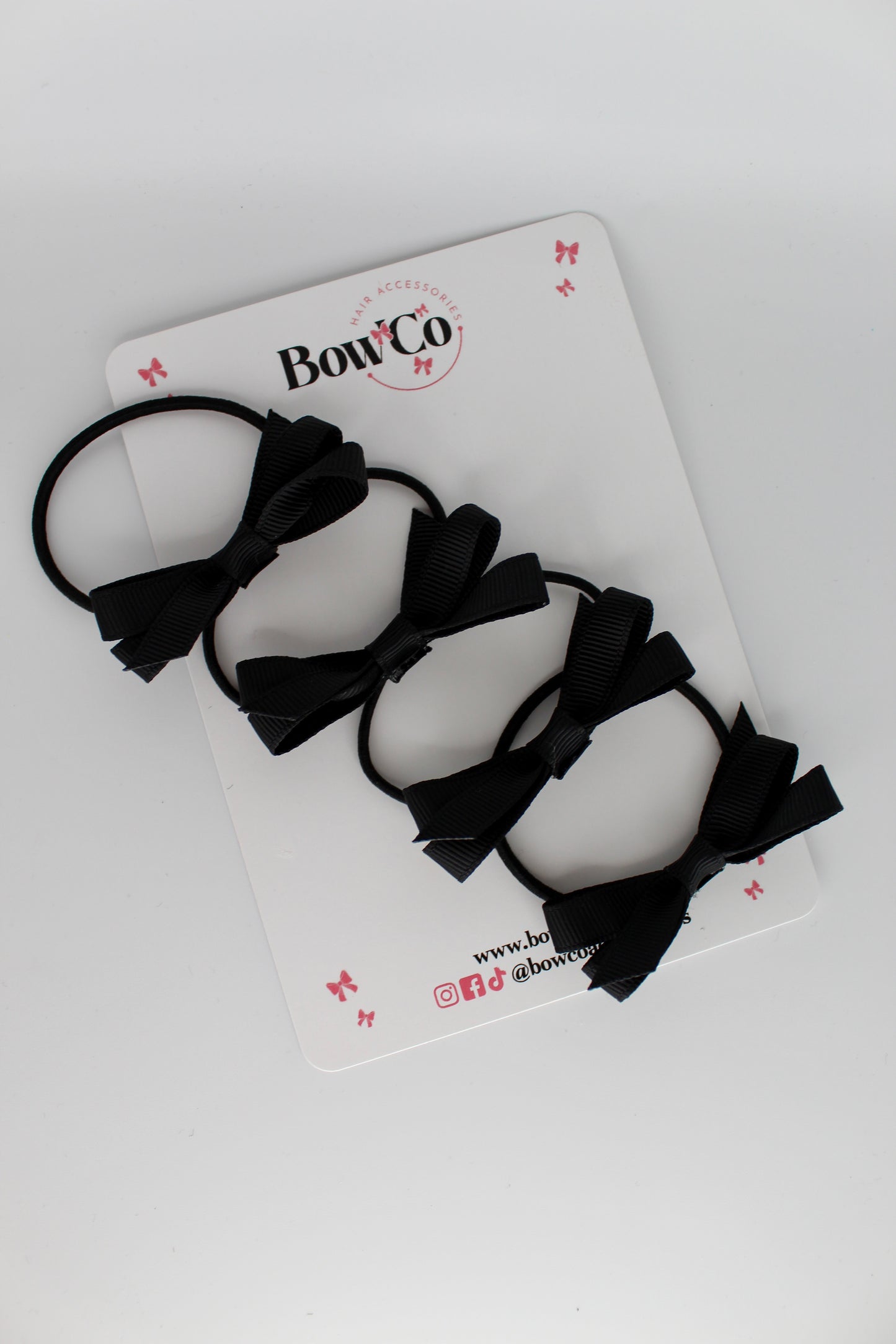 Ballerina Bows - Set of 4 - Elastic - Black